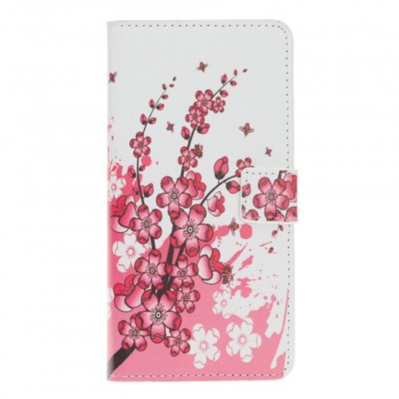 Flip Cover Samsung Galaxy A70 Tropiske Blomster