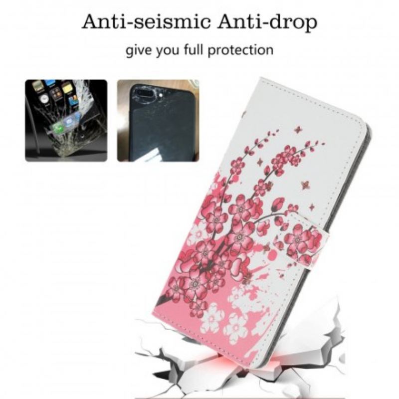 Flip Cover Samsung Galaxy A70 Tropiske Blomster