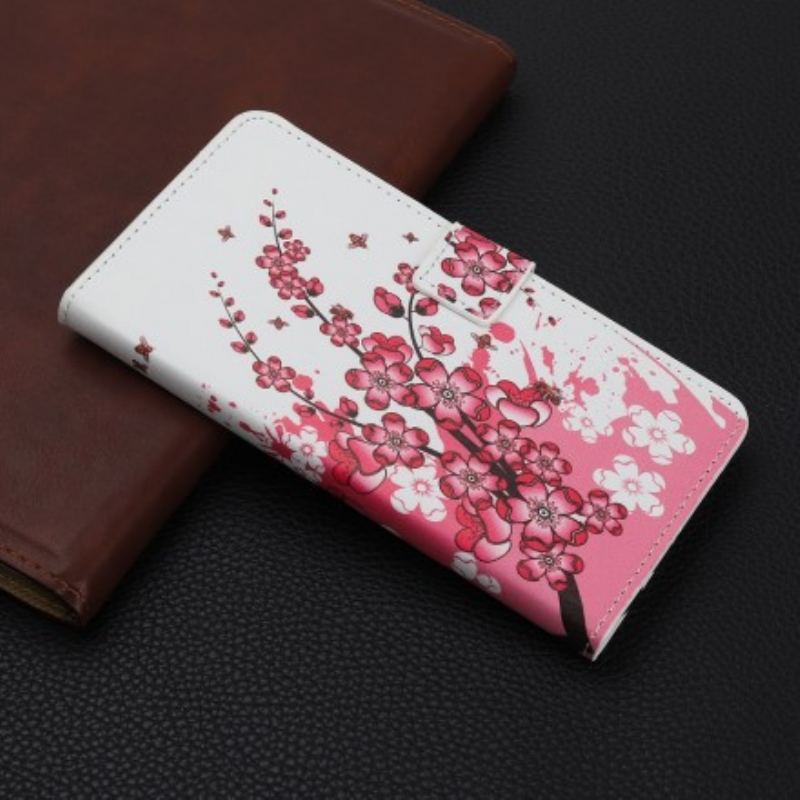 Flip Cover Samsung Galaxy A70 Tropiske Blomster