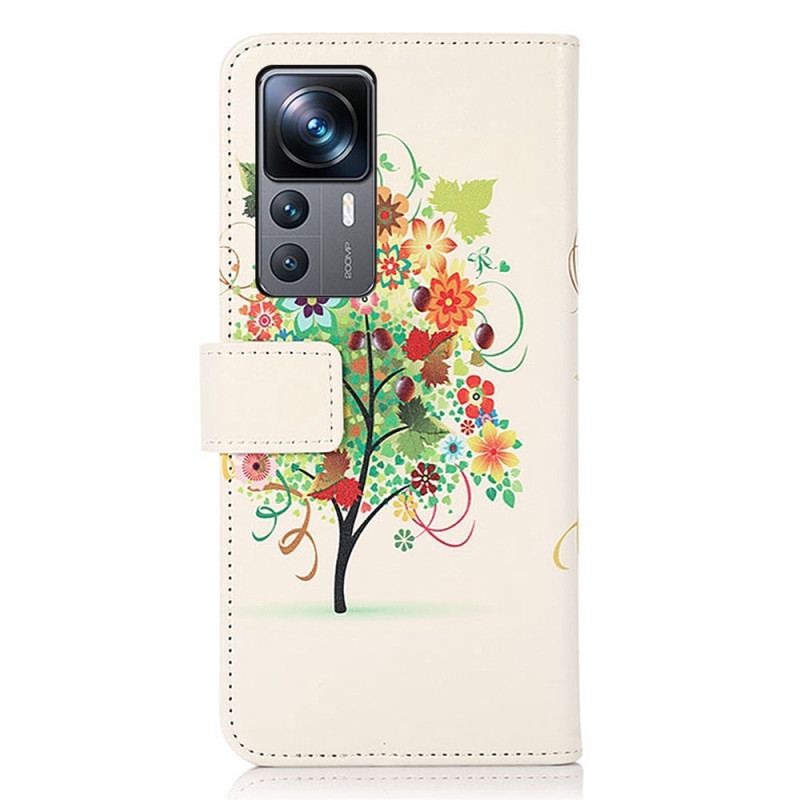 Flip Cover Xiaomi 12T / 12T Pro Blomstrende Træ