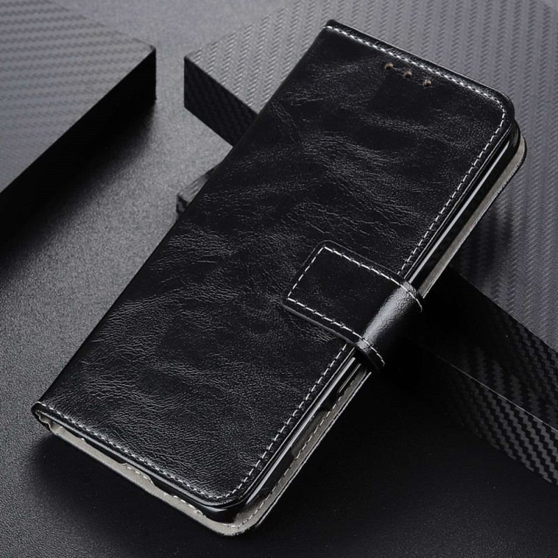 Flip Cover Xiaomi 12T / 12T Pro Imiteret Patent Læder