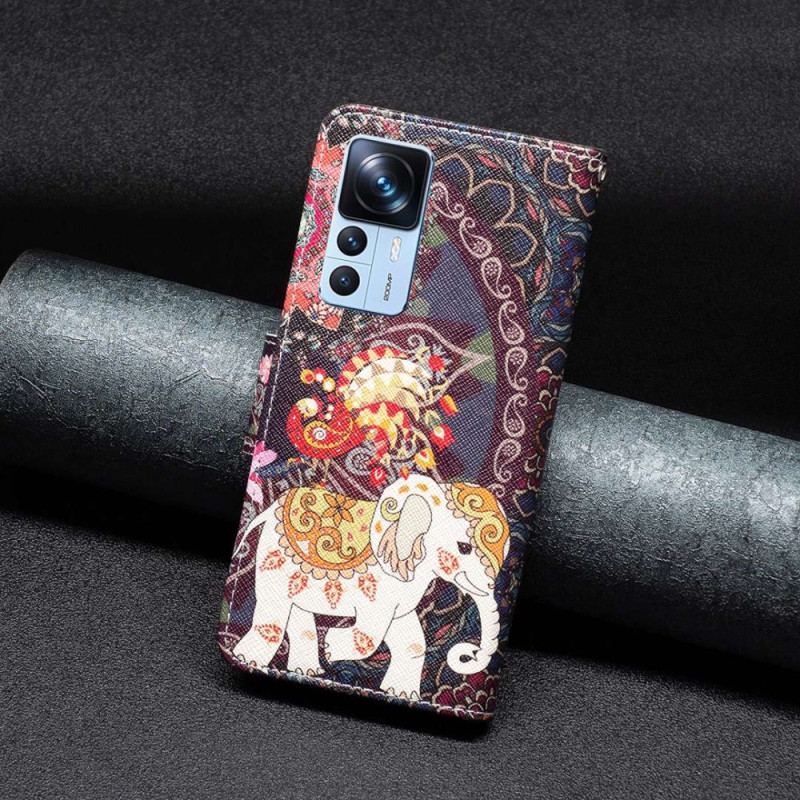 Flip Cover Xiaomi 12T / 12T Pro Indisk Elefant