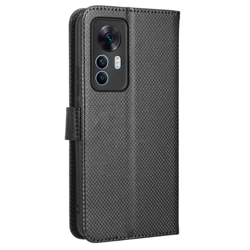 Flip Cover Xiaomi 12T / 12T Pro Med Snor Imiteret Læderrem