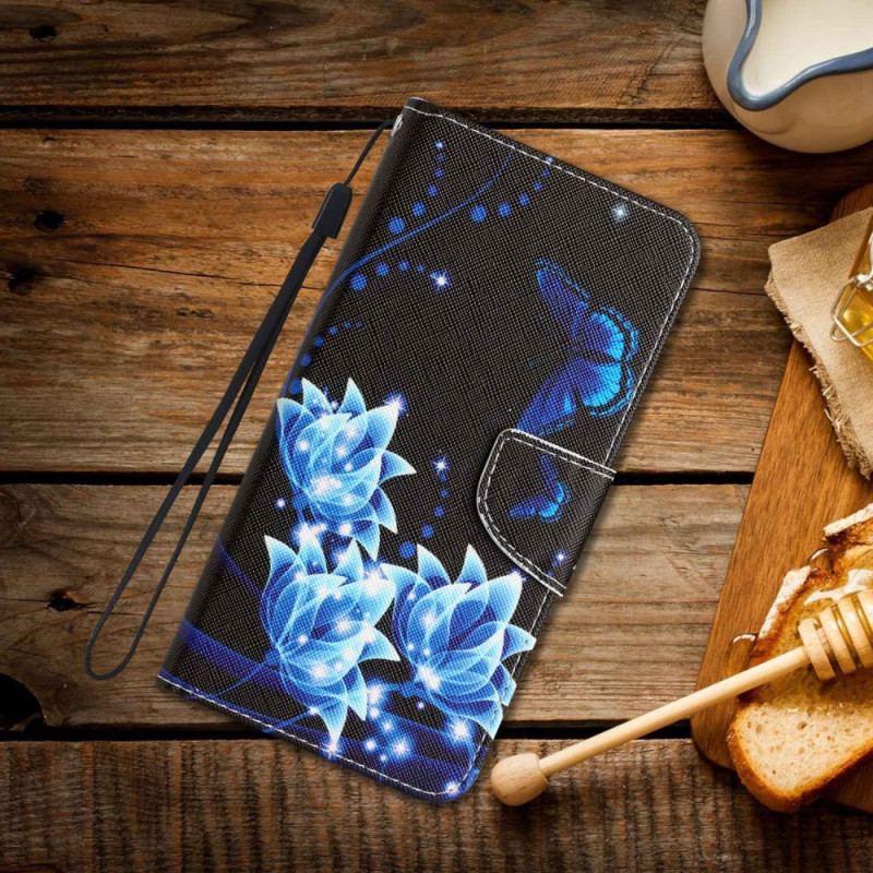 Flip Cover Xiaomi 12T / 12T Pro Med Snor Strappy Moth