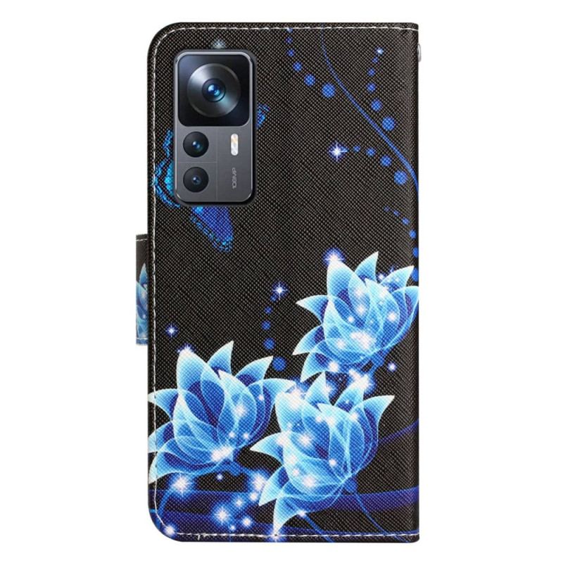 Flip Cover Xiaomi 12T / 12T Pro Med Snor Strappy Moth