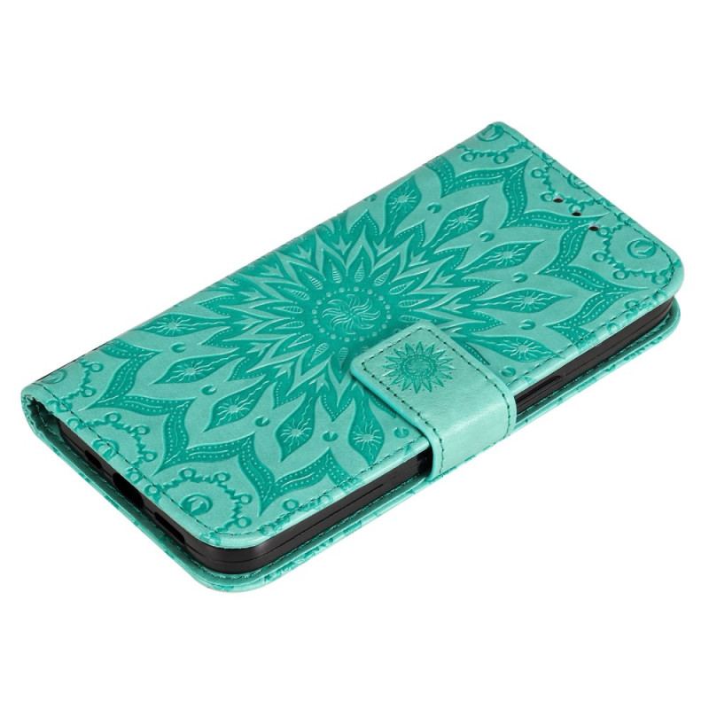 Flip Cover Xiaomi 12T / 12T Pro Med Snor Strappy Sun Mandala