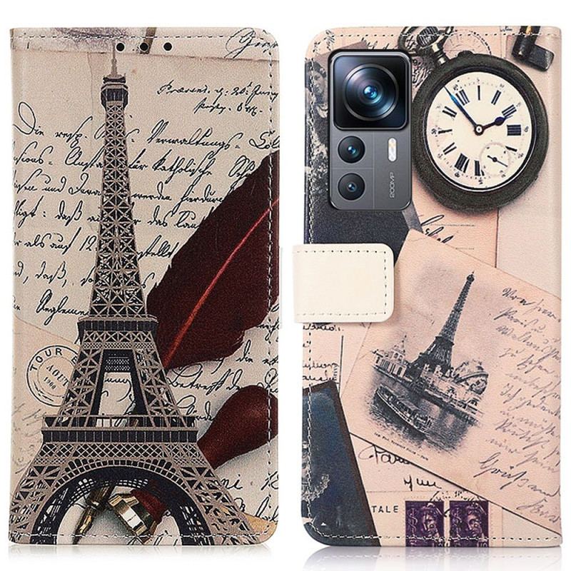 Flip Cover Xiaomi 12T / 12T Pro Poetens Eiffeltårn