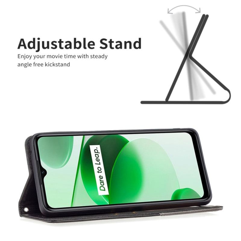 Cover Realme GT Neo 3 Flip Cover Geometriske Linier