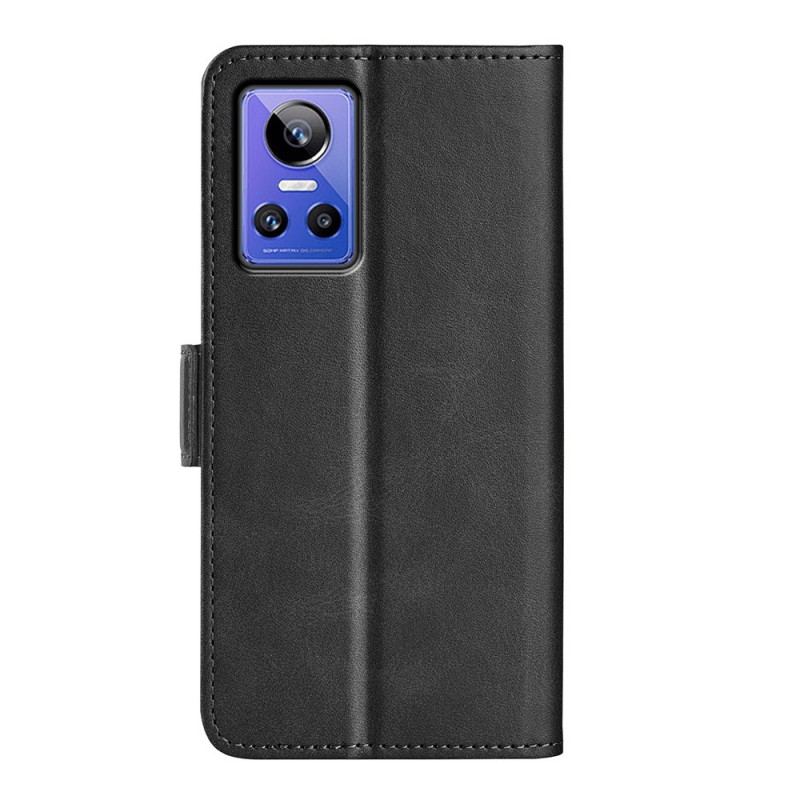 Cover Realme GT Neo 3 Flip Cover Tekstureret Kunstlæder