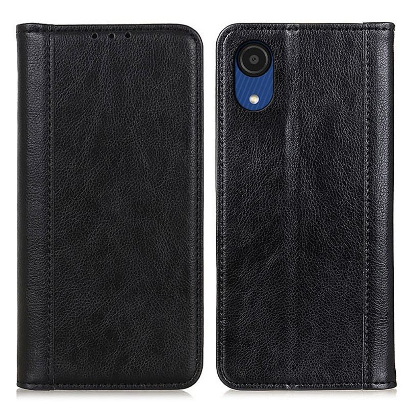 Cover Samsung Galaxy A03 Core Flip Cover Elegance Split Litchi Læder