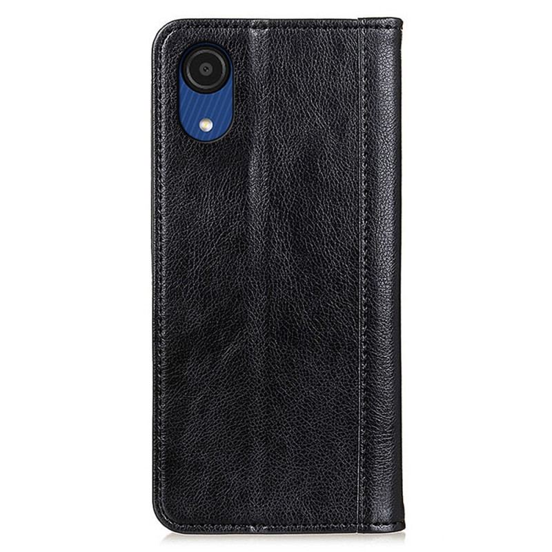 Cover Samsung Galaxy A03 Core Flip Cover Elegance Split Litchi Læder