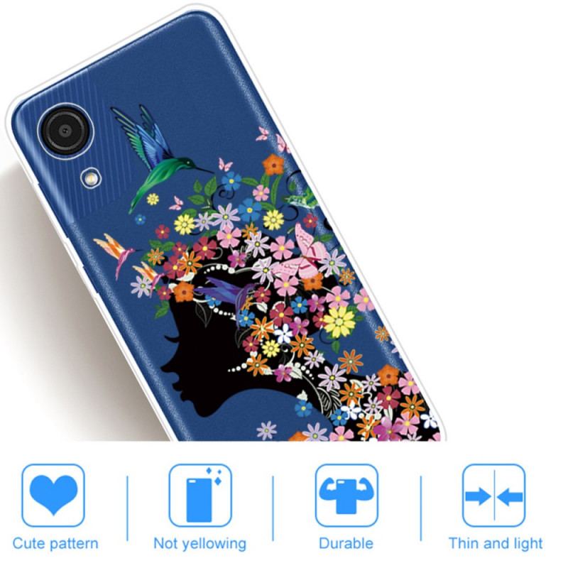 Cover Samsung Galaxy A03 Core Smukt Blomsterhoved