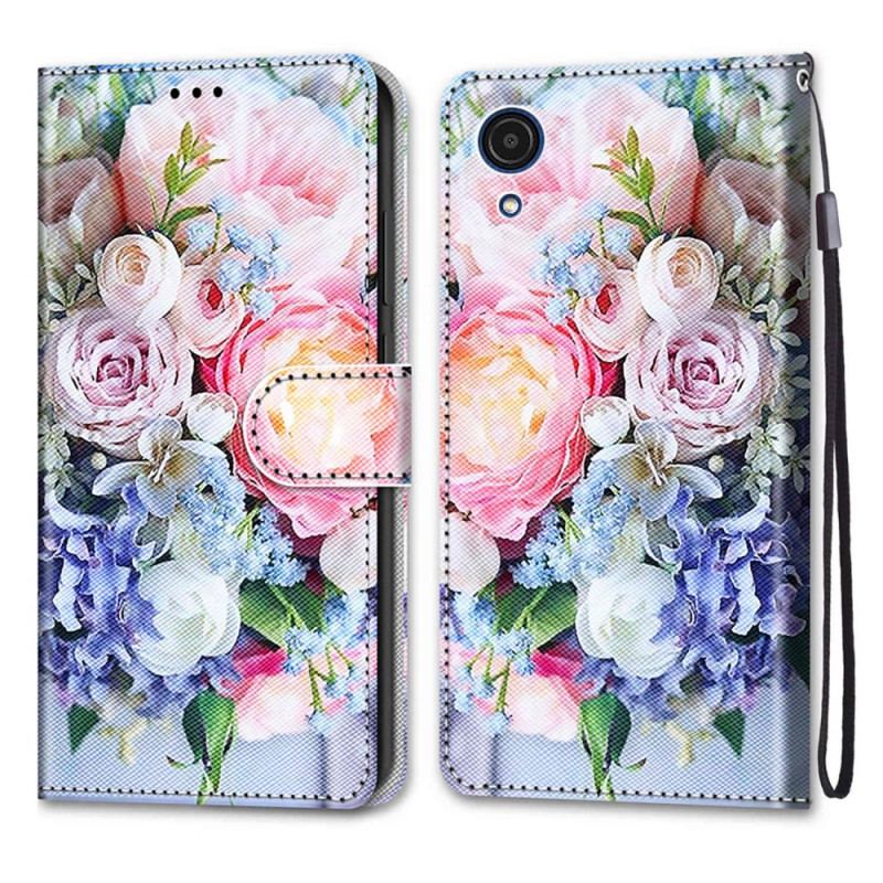 Flip Cover Samsung Galaxy A03 Core Blomster Vidunder