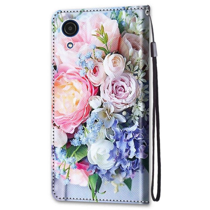 Flip Cover Samsung Galaxy A03 Core Blomster Vidunder