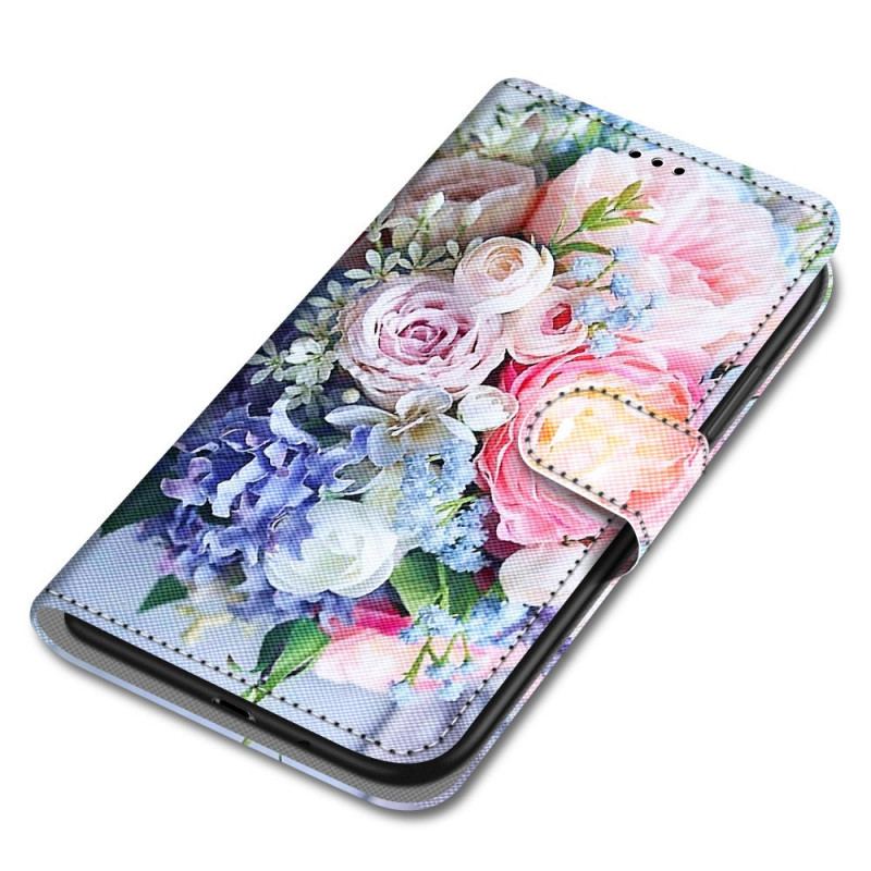 Flip Cover Samsung Galaxy A03 Core Blomster Vidunder