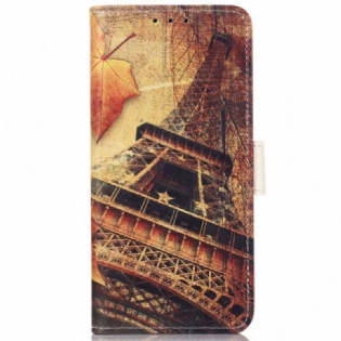 Flip Cover Samsung Galaxy A03 Core Eiffeltårnet I Efteråret