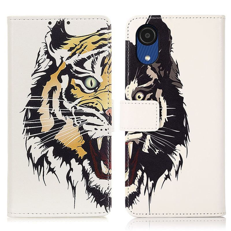 Flip Cover Samsung Galaxy A03 Core Hård Tiger