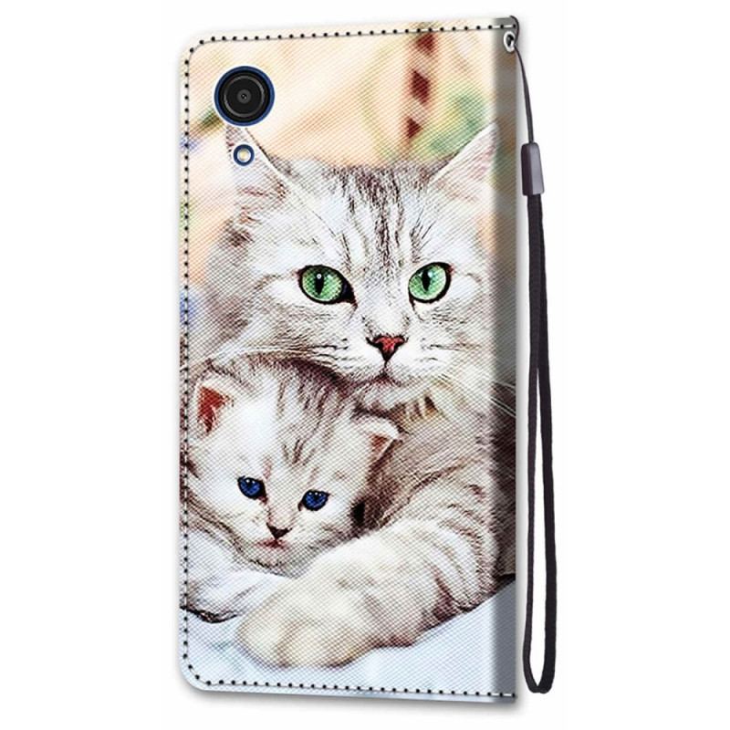 Flip Cover Samsung Galaxy A03 Core Kattefamilie