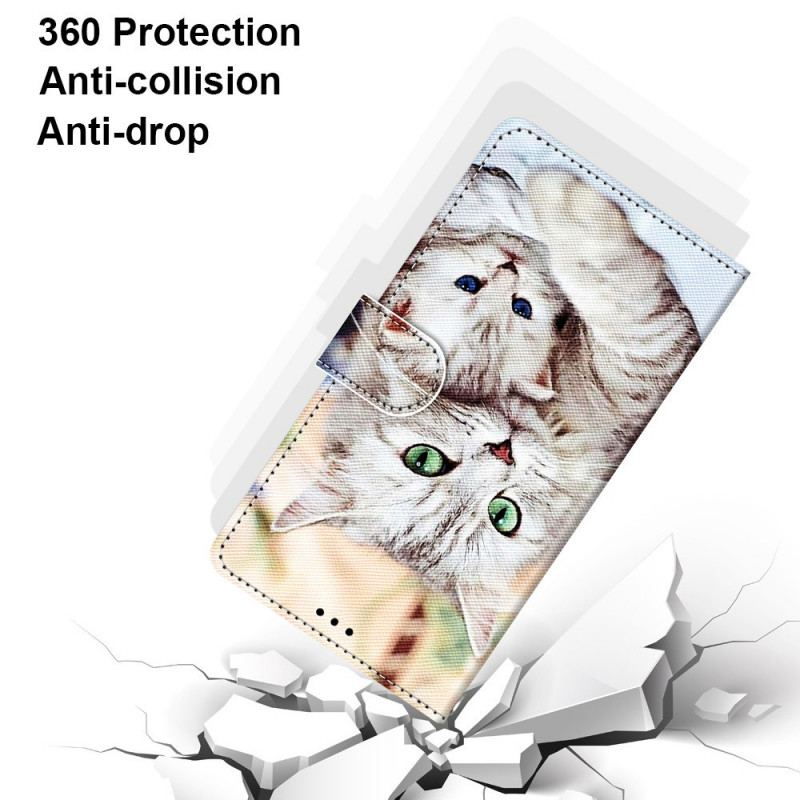 Flip Cover Samsung Galaxy A03 Core Kattefamilie