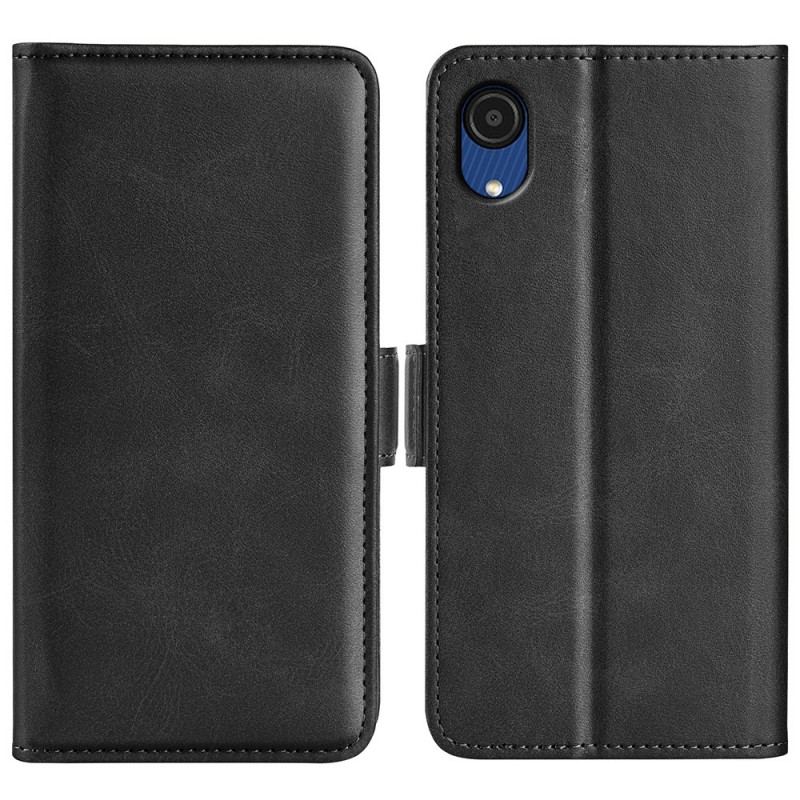 Flip Cover Samsung Galaxy A03 Core Læder Cover Dobbelt Klap