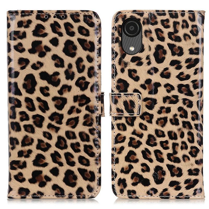 Flip Cover Samsung Galaxy A03 Core Leopard