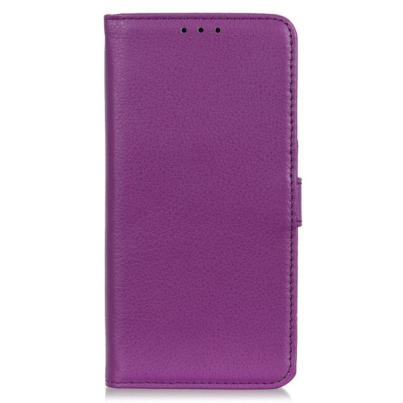 Flip Cover Samsung Galaxy A03 Core Litchi Imiteret Læder