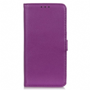 Flip Cover Samsung Galaxy A03 Core Litchi Imiteret Læder