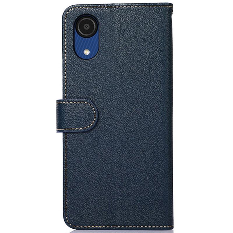 Flip Cover Samsung Galaxy A03 Core Lychee Style Rfid Khazneh