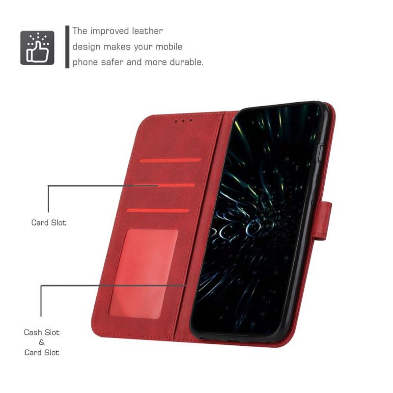 Flip Cover Samsung Galaxy A03 Core Med Snor Strappy Geo Lædereffekt