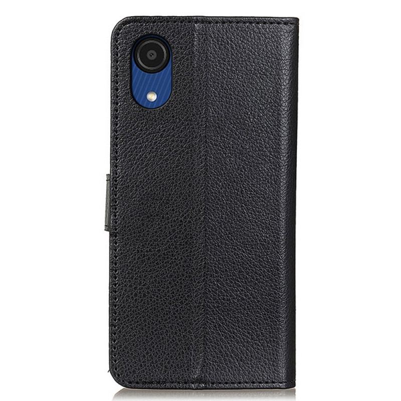 Flip Cover Samsung Galaxy A03 Core Traditionelt Litchi Læder