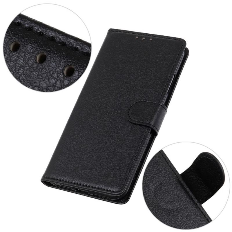 Flip Cover Samsung Galaxy A03 Core Traditionelt Litchi Læder