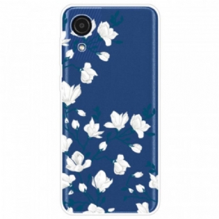 Mobilcover Samsung Galaxy A03 Core Små Hvide Blomster