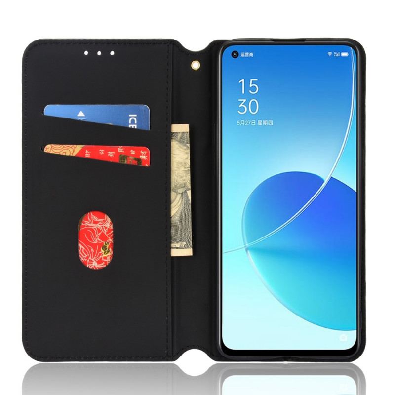 Cover Oppo Reno 6 5G Flip Cover 3d Diamant Læder Effekt