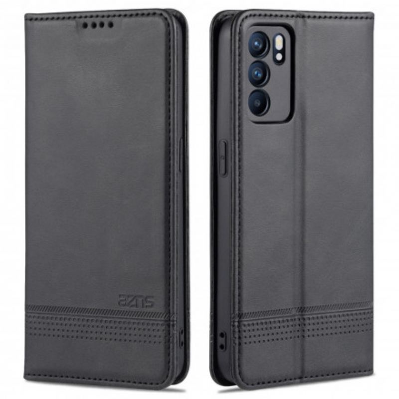 Cover Oppo Reno 6 5G Flip Cover Azns Læderstyling