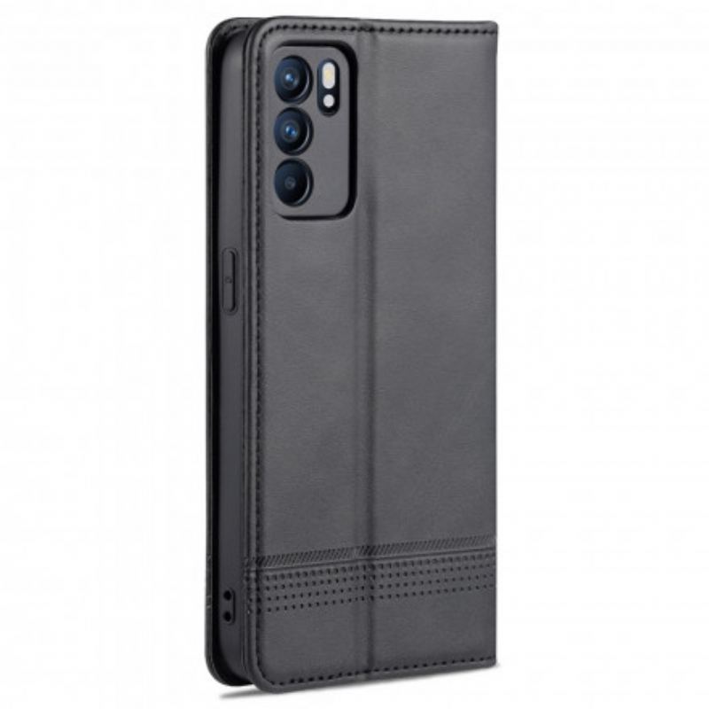 Cover Oppo Reno 6 5G Flip Cover Azns Læderstyling