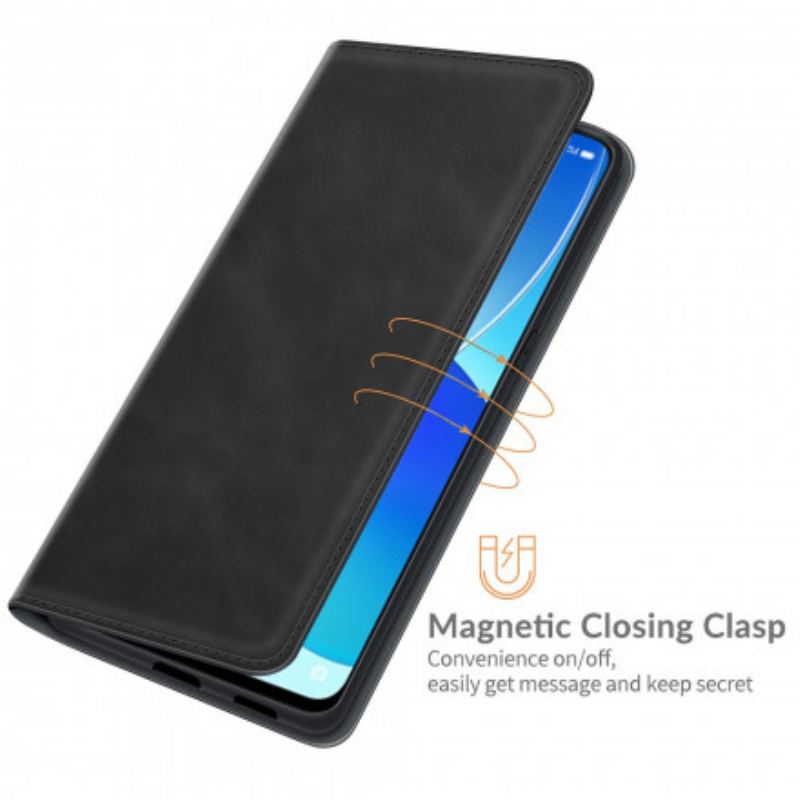 Cover Oppo Reno 6 5G Flip Cover Blødt Lædereffekt