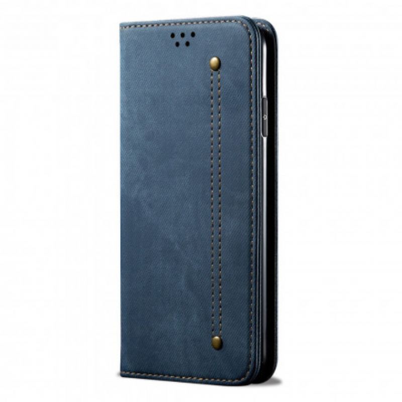 Cover Oppo Reno 6 5G Flip Cover Denim Stof