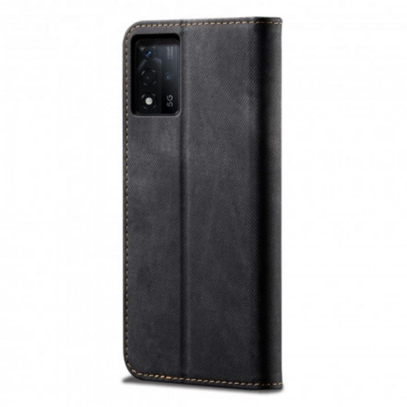 Cover Oppo Reno 6 5G Flip Cover Denim Stof