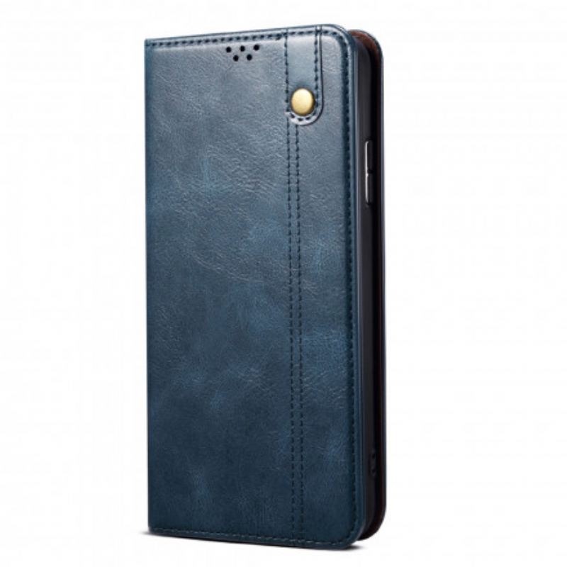 Cover Oppo Reno 6 5G Flip Cover Voksbehandlet Kunstlæder