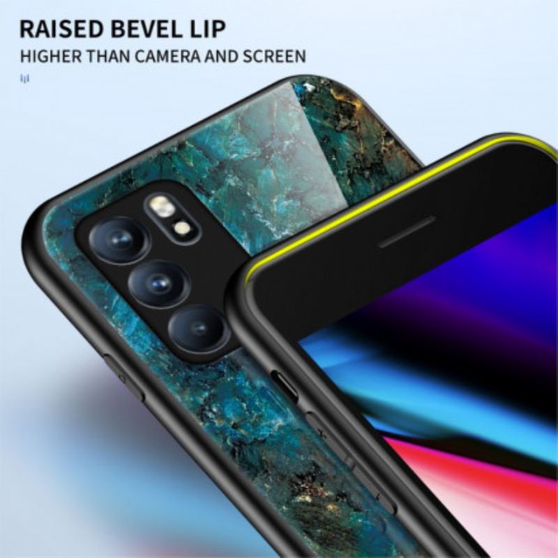 Cover Oppo Reno 6 5G Premium Farver Hærdet Glas