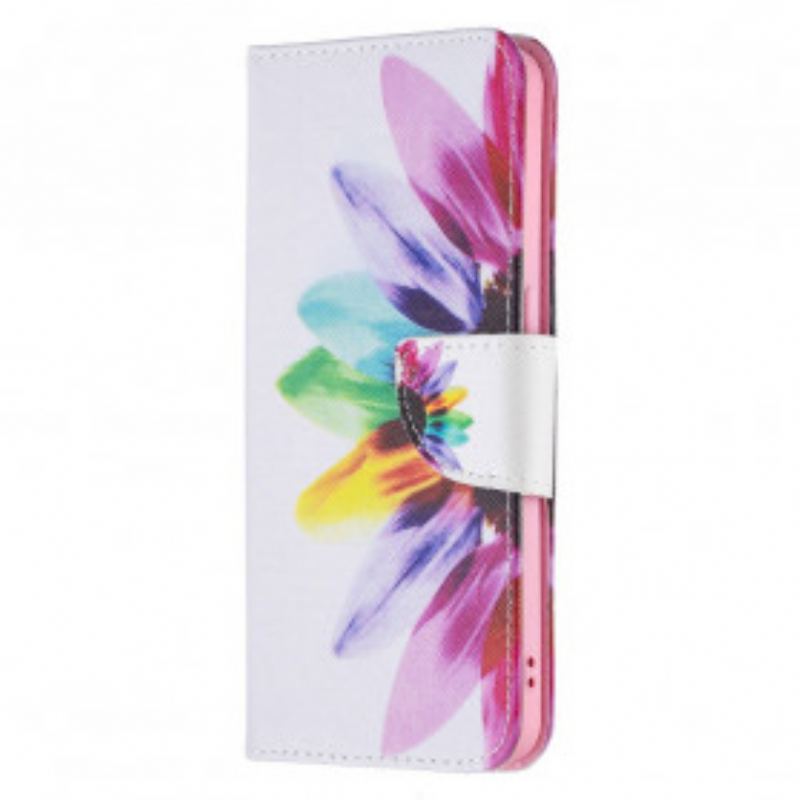 Flip Cover Oppo Reno 6 5G Akvarel Blomst