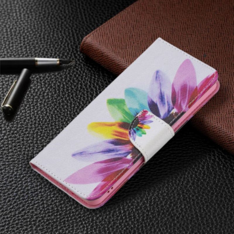 Flip Cover Oppo Reno 6 5G Akvarel Blomst