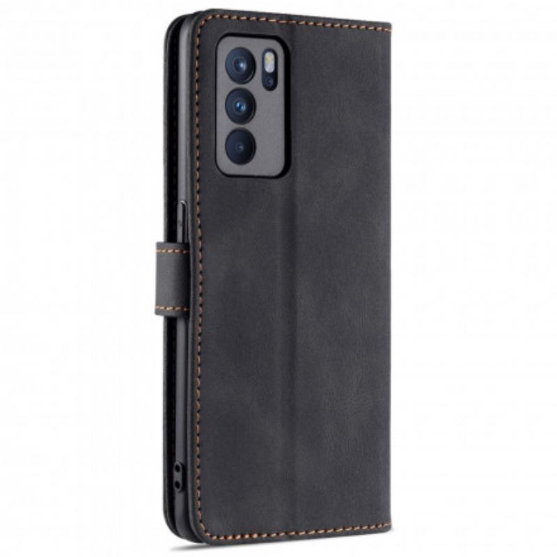 Flip Cover Oppo Reno 6 5G Azns Lædereffekt Couture