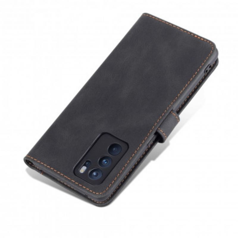 Flip Cover Oppo Reno 6 5G Azns Lædereffekt Couture