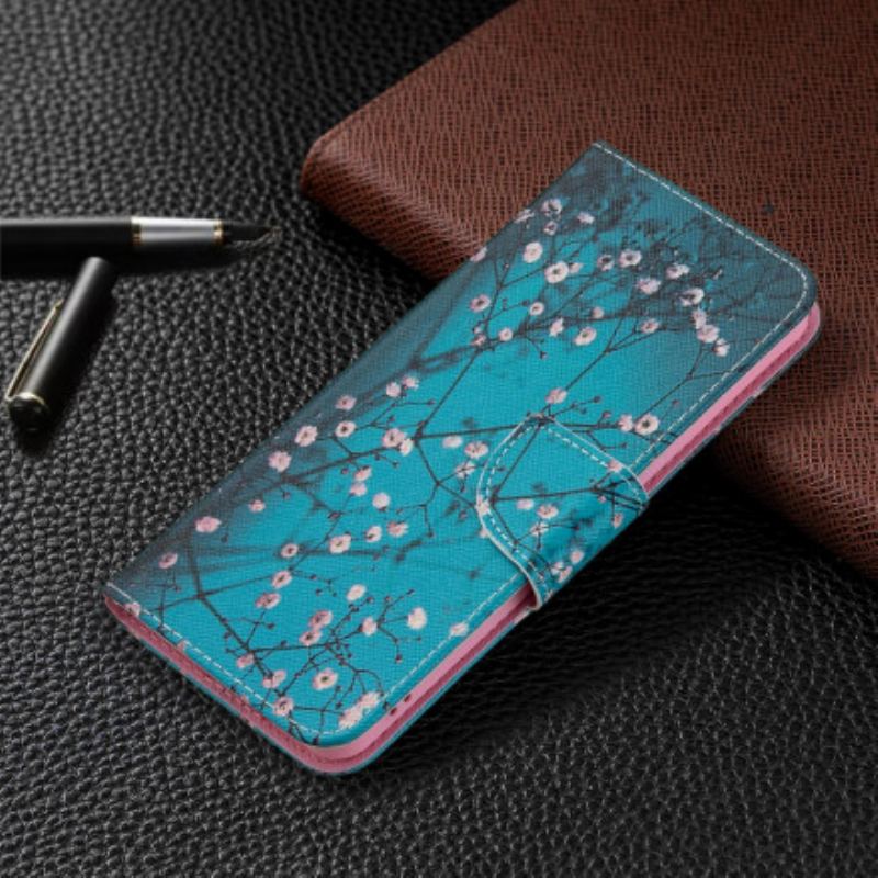 Flip Cover Oppo Reno 6 5G Blomstrende Grene