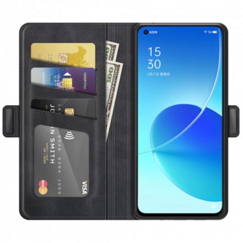 Flip Cover Oppo Reno 6 5G Dobbelt Lukning