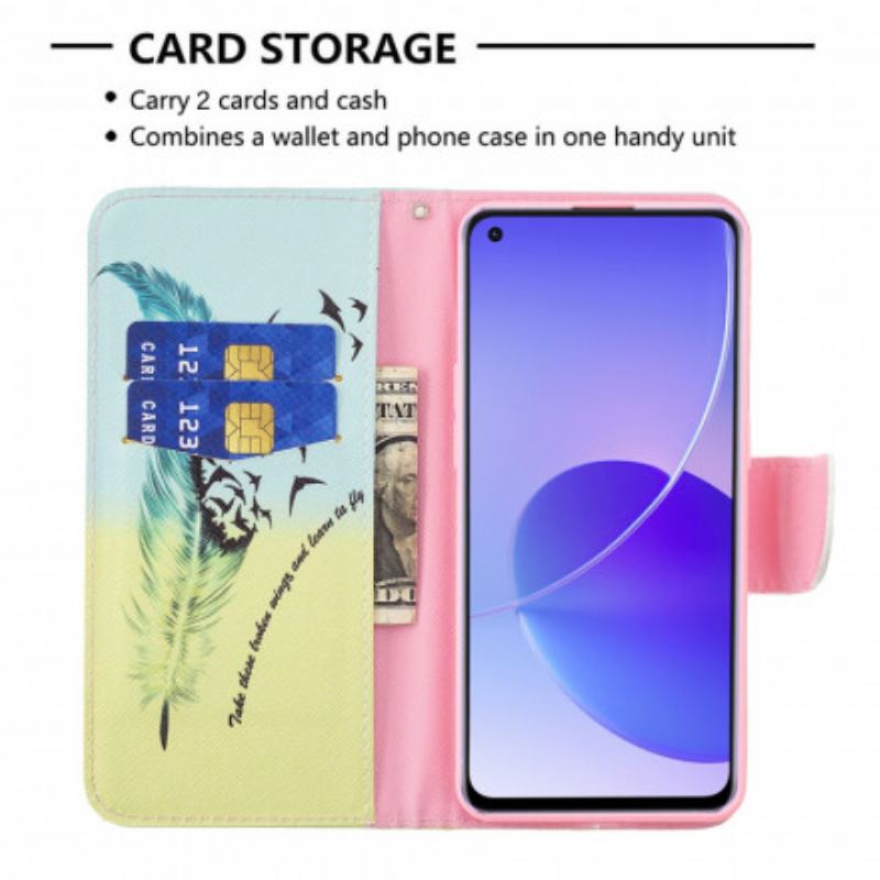 Flip Cover Oppo Reno 6 5G Lære At Flyve