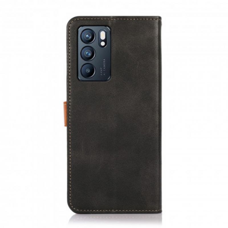 Flip Cover Oppo Reno 6 5G Med Khazneh-strop