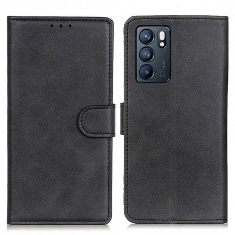 Flip Cover Oppo Reno 6 5G Retro Mat Lædereffekt