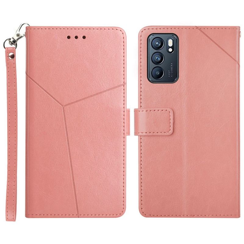 Flip Cover Oppo Reno 6 5G Stil Læder Geo Y Design